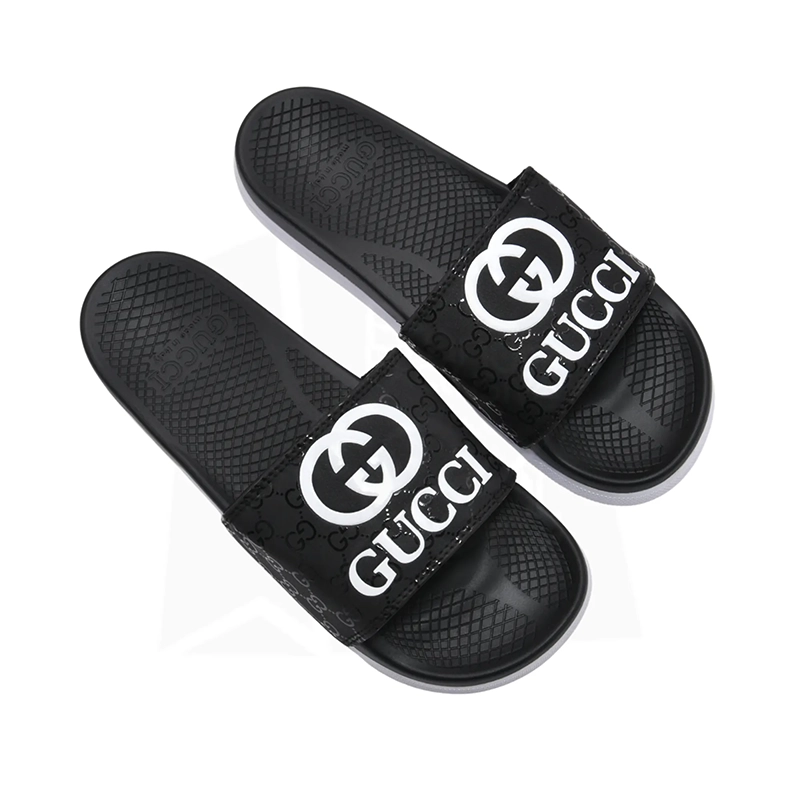 GUCCI Comfort Logo Slipper (Black)