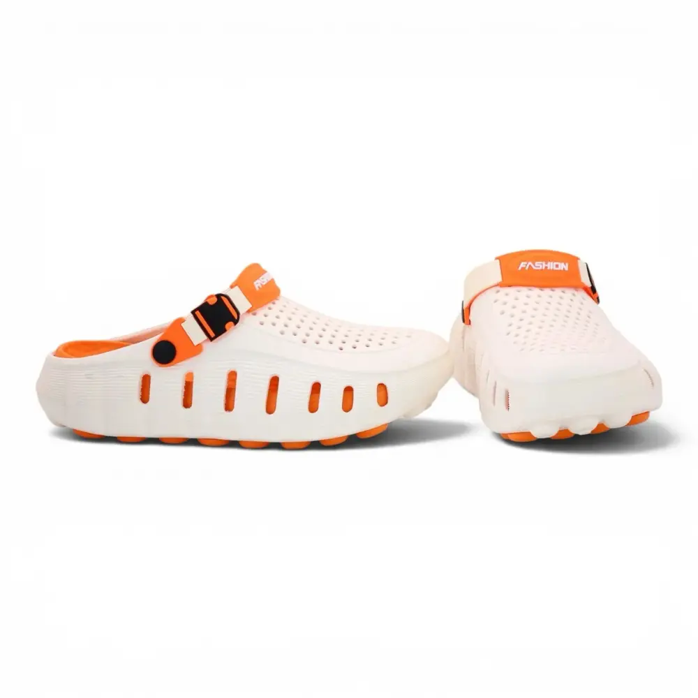 EVA Clogs 001 White Orange